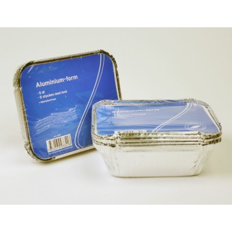 Aluminiumform 4dl 5-pack